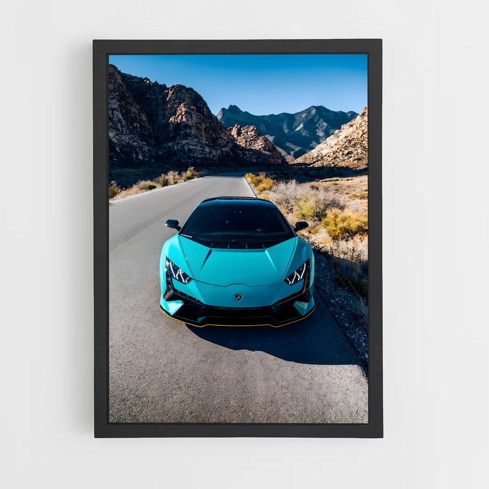 Poster Vitesse Saphir – affiche Lamborghini (vue 2)